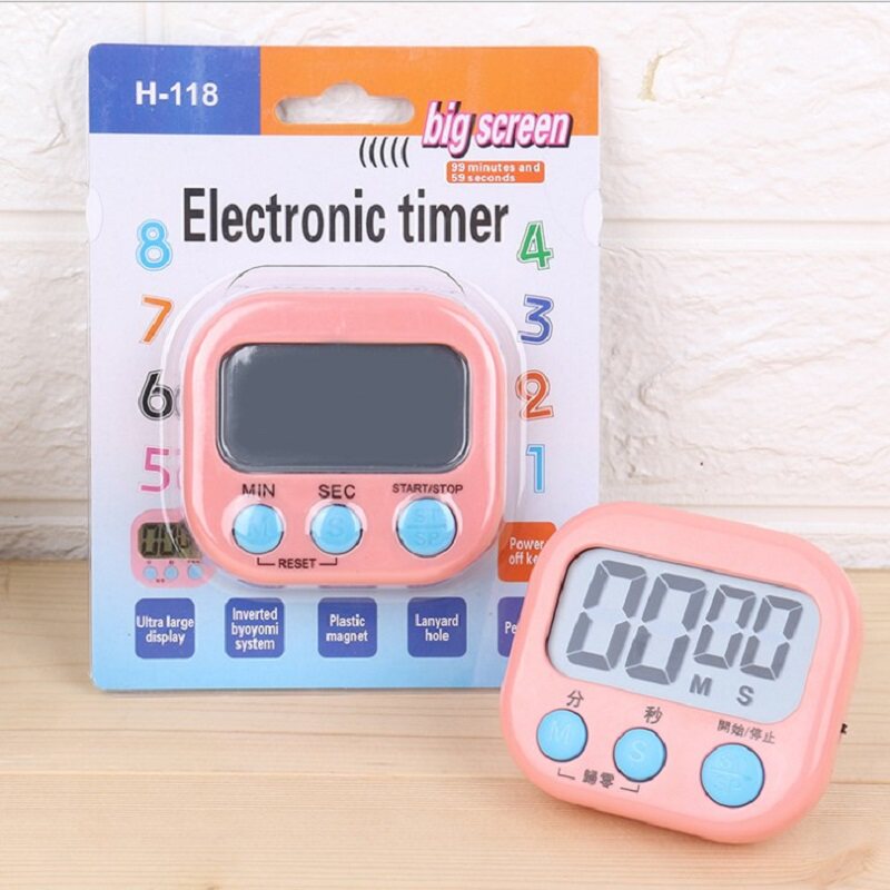 多功能定时器厨房烘焙大屏幕数字提醒器倒计时电子计时器闹钟闹表
