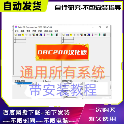 DBC2000数据库汉化版(带安装教程) 传奇专用win7/win10/支持64位