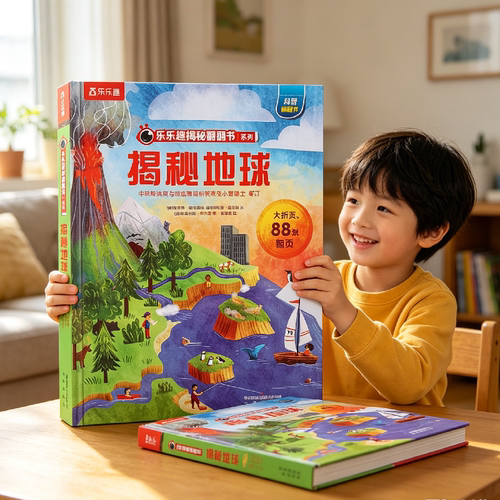 揭秘地球3d立体书儿翻翻书百科