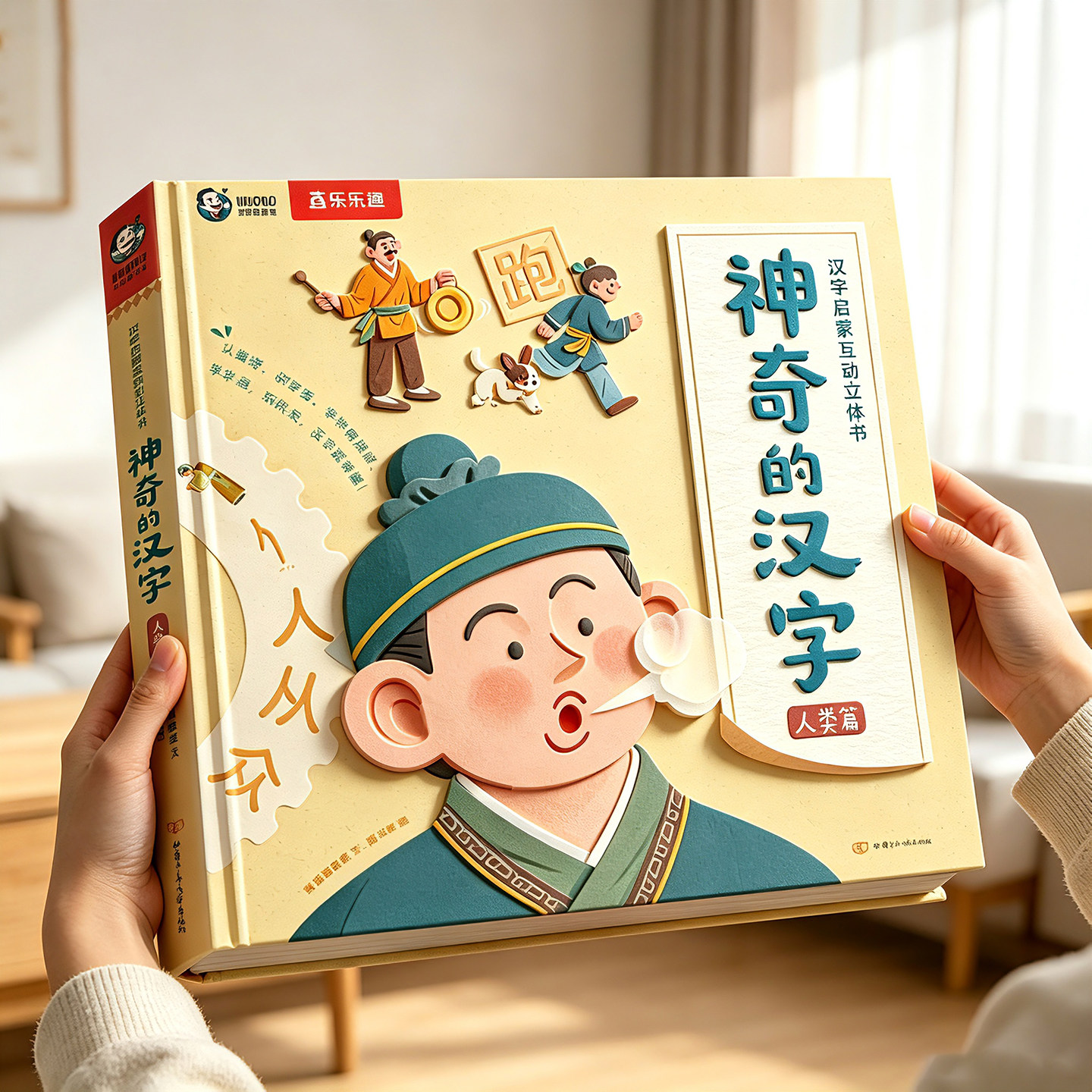 神奇的汉字3D立体书识字认字卡片3-6-8-10岁六一儿童节送礼物乐乐趣幼小衔接早教启蒙益智玩具人类篇故事儿园学前一年级机关绘本S