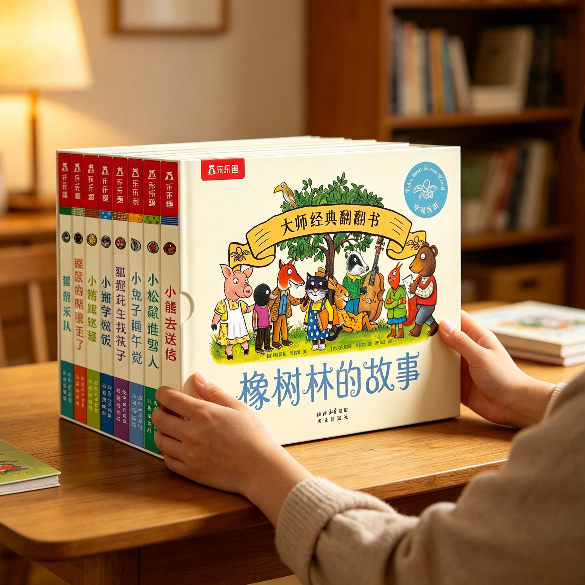 橡树林的故事8册4册5册11册蒙氏早教绘本宝宝0-1-2-3岁乐乐趣大师经典翻翻书立体双语立体科普捉迷藏西和皮作者语幼儿园启蒙认知Q