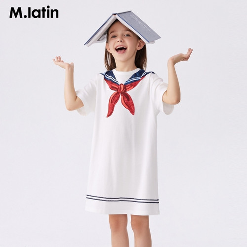 【商场同款】马拉丁童装儿童连衣裙夏新款女童大童主题印花裙子