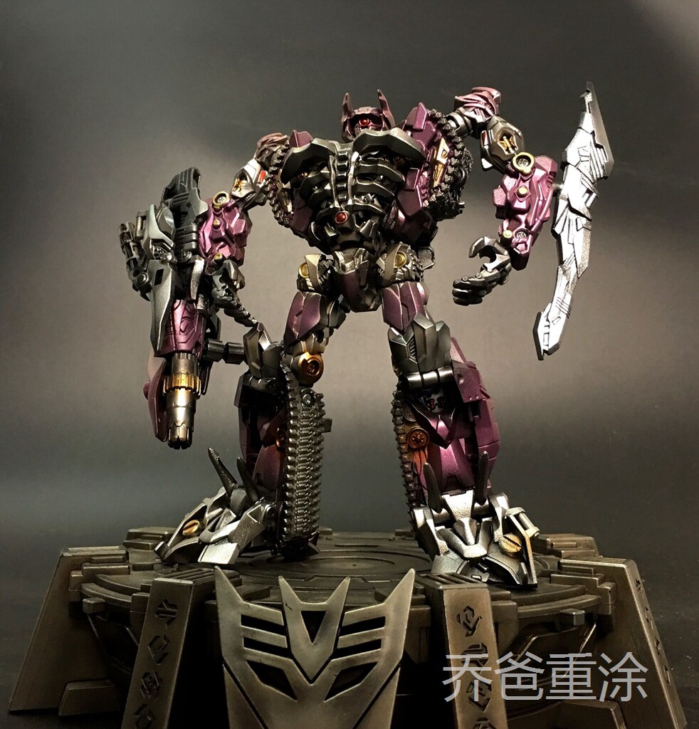 乔爸重涂 变形金刚 微战损版宝石色版 震荡波 v级 狂派 上色改色