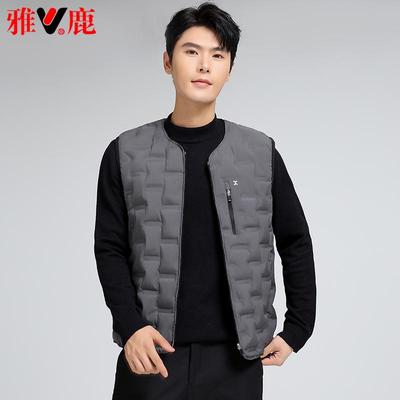 雅鹿羽绒马甲男轻薄保暖内穿背心