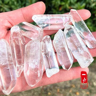 天然巴西白水晶族消磁石白水晶把件白水晶簇原石白水晶柱原石毛料