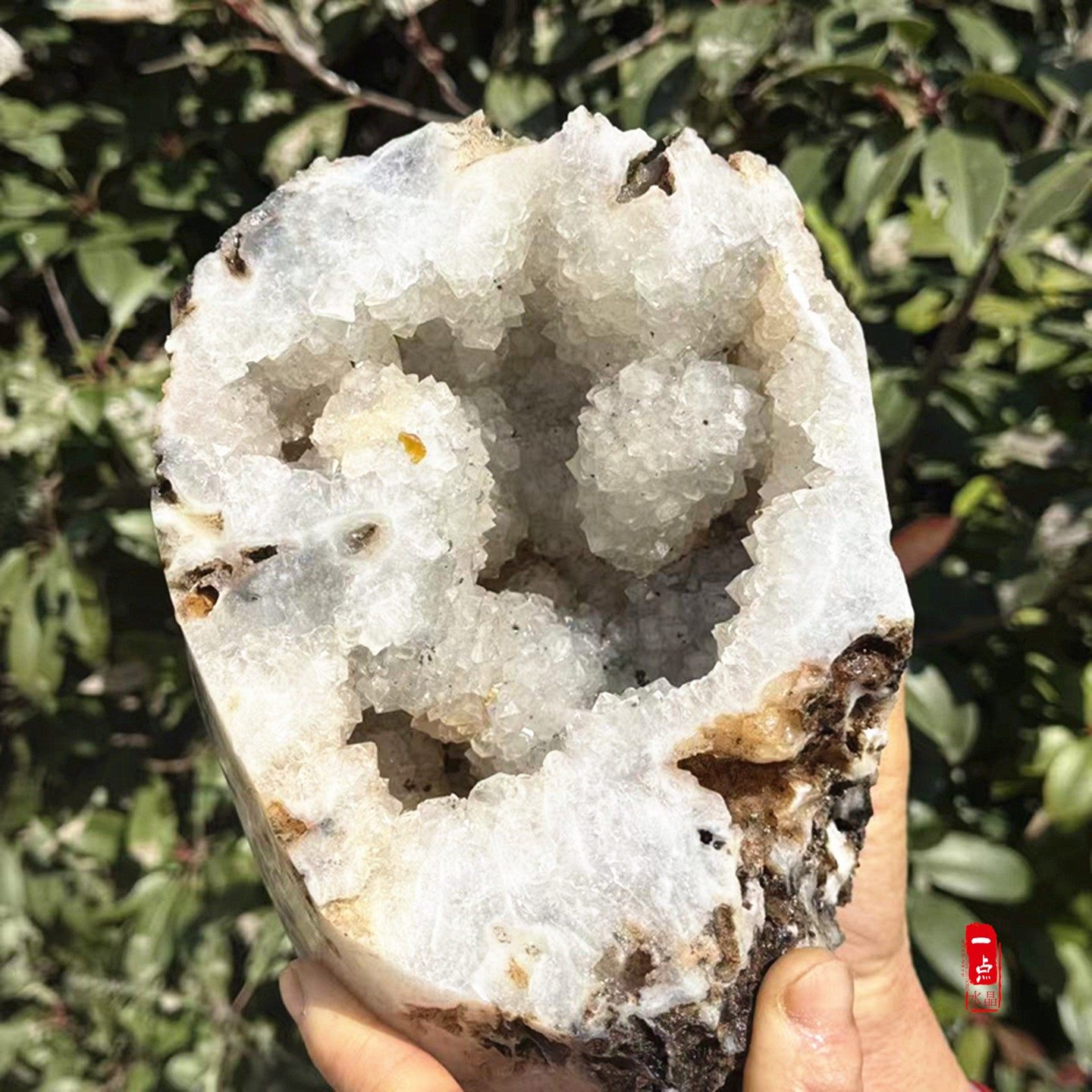 天然白水晶洞原石 大块白水晶簇手链消磁净化玄关客厅电视柜摆件