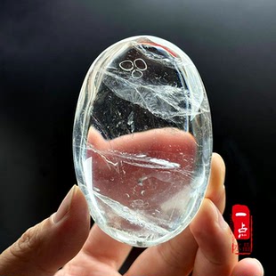 一物一图天然白水晶原石毛料打磨摆件手握把玩镇纸装饰矿石宝石头