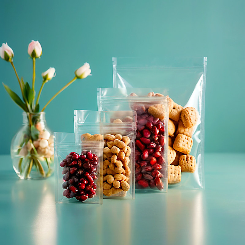 加厚高清透明食品分装自封袋 干果花茶海味五谷杂粮包装密封袋子