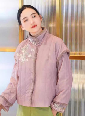 单排扣通勤风短款半高领