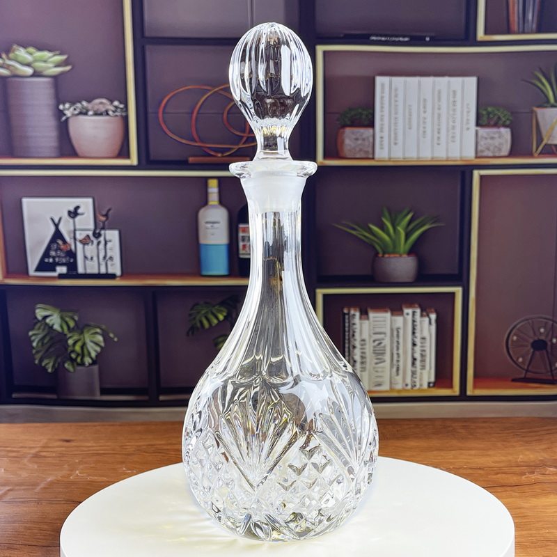 无铅水晶玻璃酒瓶磨砂口存酒空瓶创意红酒高档威士忌自酿酒装酒壶