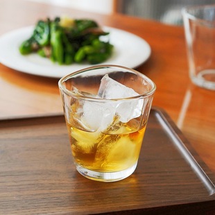 Ocean透明可叠玻璃杯ins风杯子冰美式果汁咖啡杯酒吧餐厅威士忌