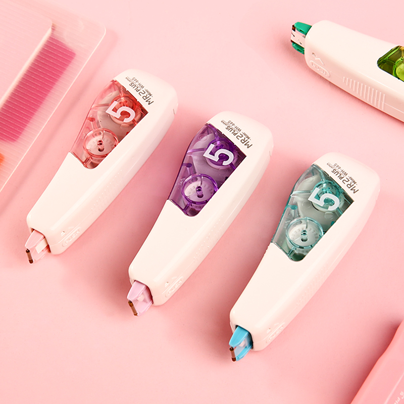 日本PLUS普乐士修正带MR2迷你可爱WH-665本体专用替芯学生涂改带