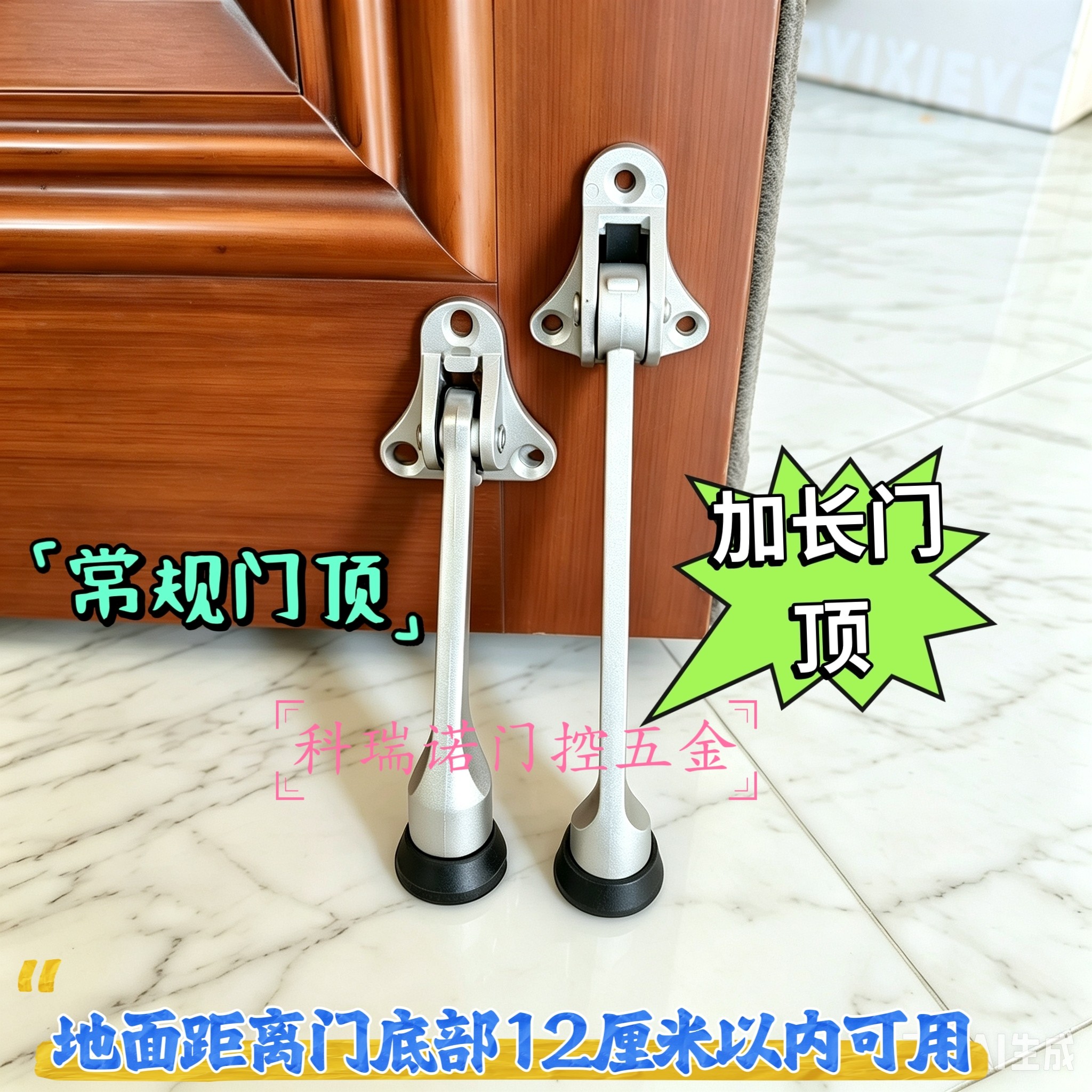加长门顶定位器随意停脚踏门顶橡胶打孔活动止摆器停门挡门阻马蹄