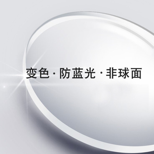 1.61 变色防蓝光1.56 1.67超薄非球面防疲劳镜片膜变树脂镜片2片