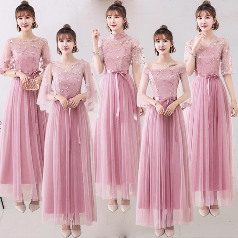 煙灰色V領伴娘閨蜜團新款禮服中長款婚紗豆沙色香槟色中長裙鄉村在類目 女裝/女士精品, 婚紗/旗袍/禮服, 禮服/晚裝中 - 來自Buy2taobao.com提供專業的淘寶代購服務