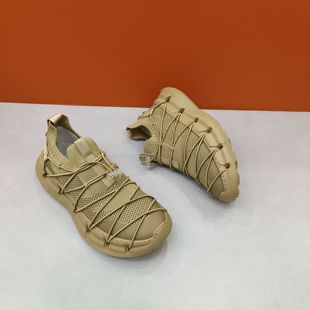 断码处理外贸出口原创小众一脚蹬懒人运动鞋男袜口透气厚底健跑鞋