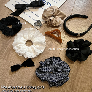 绸缎高级发圈抓夹发饰 合集法式 阿馨yolo 许我耀眼赵露思许妍同款