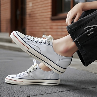 透气帆布鞋 青年低帮鞋 男女百搭低帮小白鞋 休闲板鞋 夏季 人本韩版