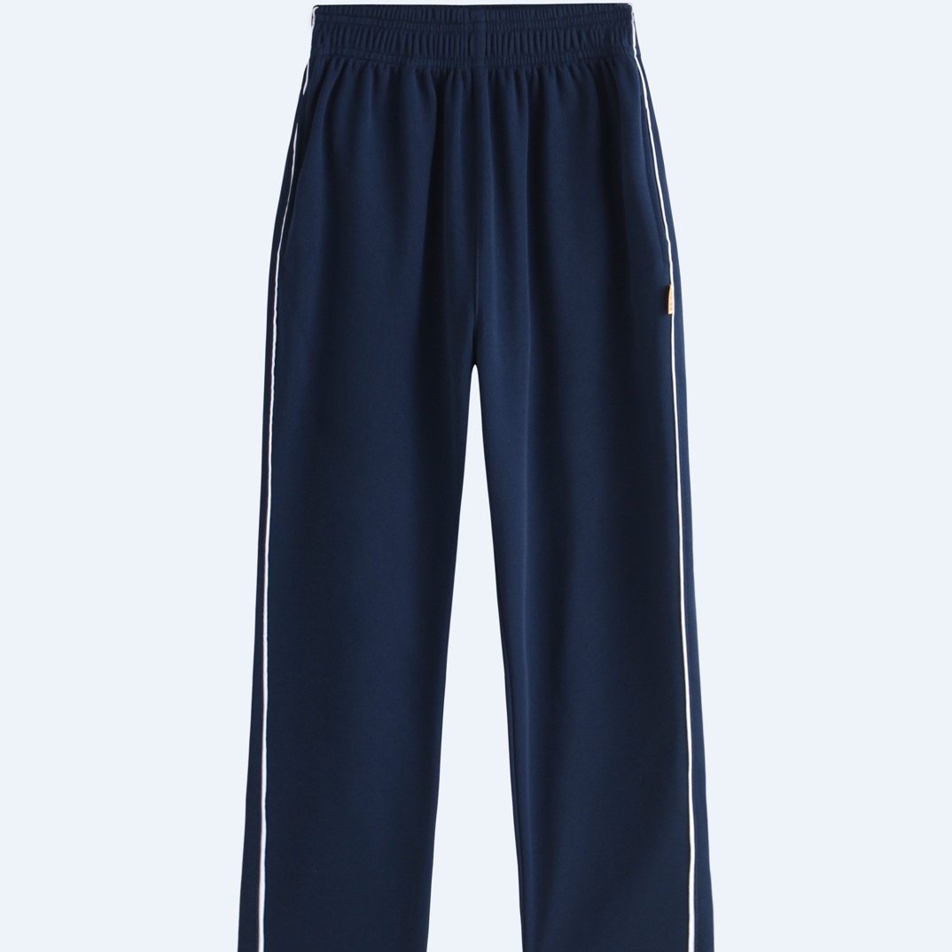 台山小学生校服裤子夏季男女白线边藏青色休闲运动裤亲肤舒适透气