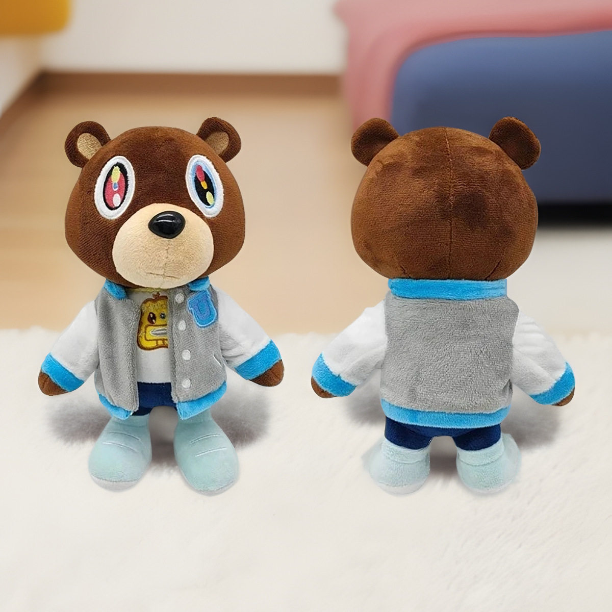 跨境爆品· Kanye teddy bear 玩偶泰迪熊侃爷同款毛绒玩具公仔玩