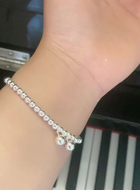 999纯银手链坠女生闺蜜手链