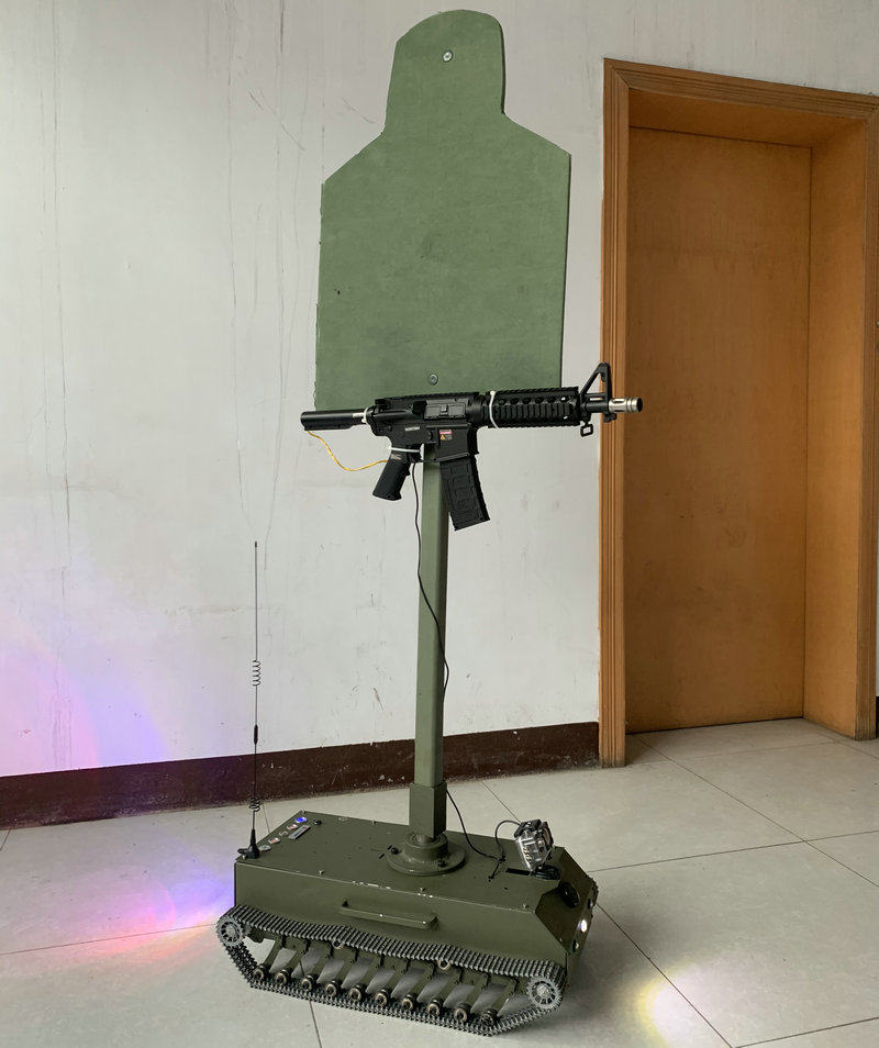 多功能遥控履带底盘机器人移动训练靶 抗压坦克射击靶场移动靶车