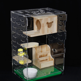 龙猫柜笼荷兰猪松鼠笼子蜜袋鼯无毛防喷尿亚克力超大别墅携带定制