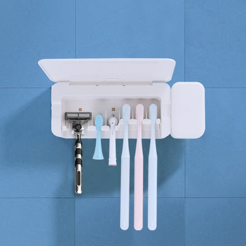 UVC紫外线消毒牙刷架 牙刷消毒器 家庭牙刷消毒盒 牙刷置物架除菌