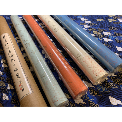 艺英轩四尺仿清乾隆年梅花玉版笺蜡染笺半生半熟小品小楷花笺创作