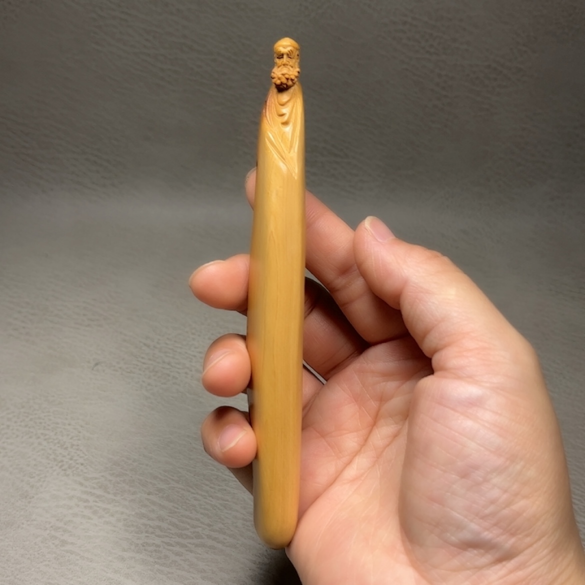 北太行崖柏木雕悟道达摩佛手把件天然陈华随形精工手作佛像人物