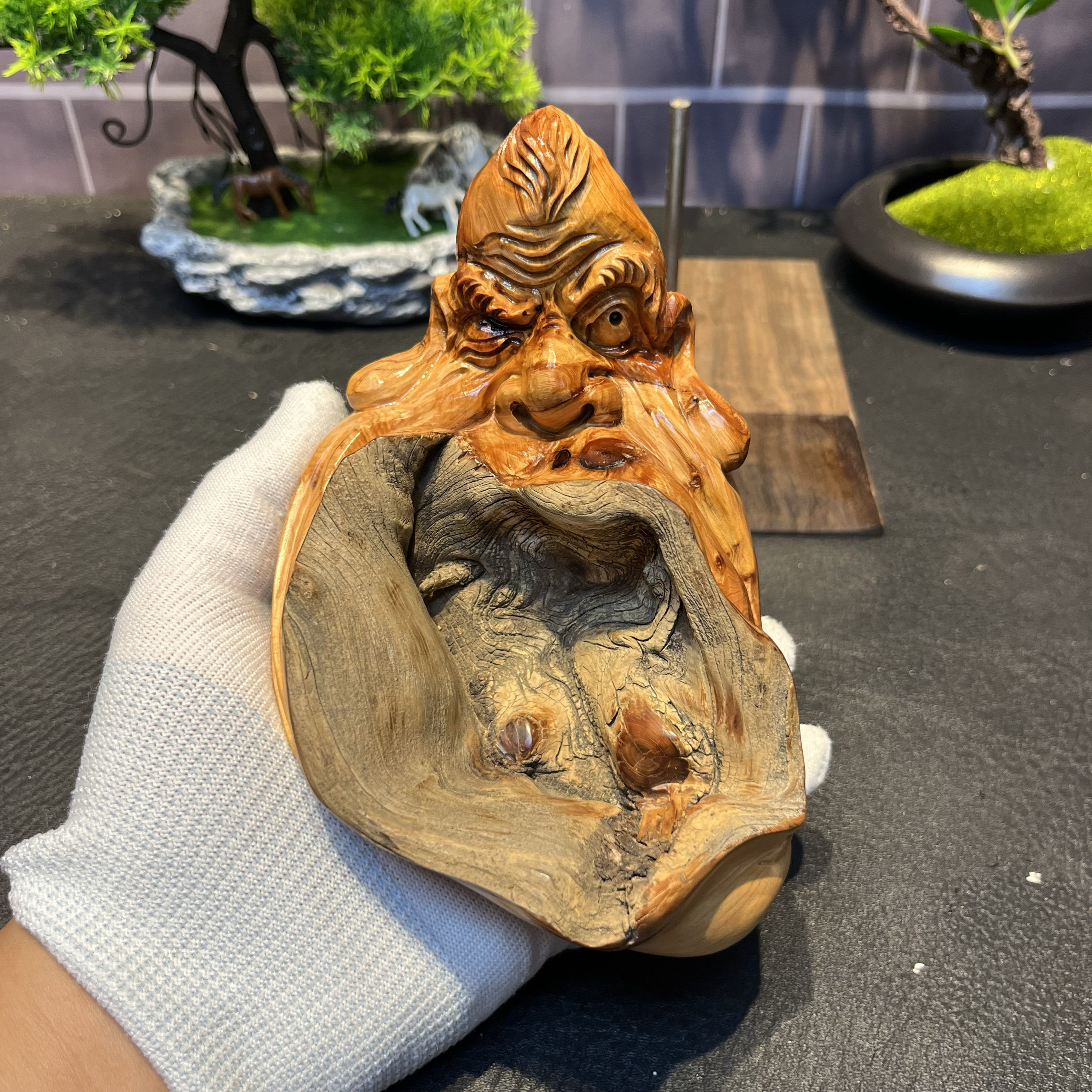 人生百态手工雕刻创意木雕太行崖柏闪电瘤疤工艺品人物摆件陈化料