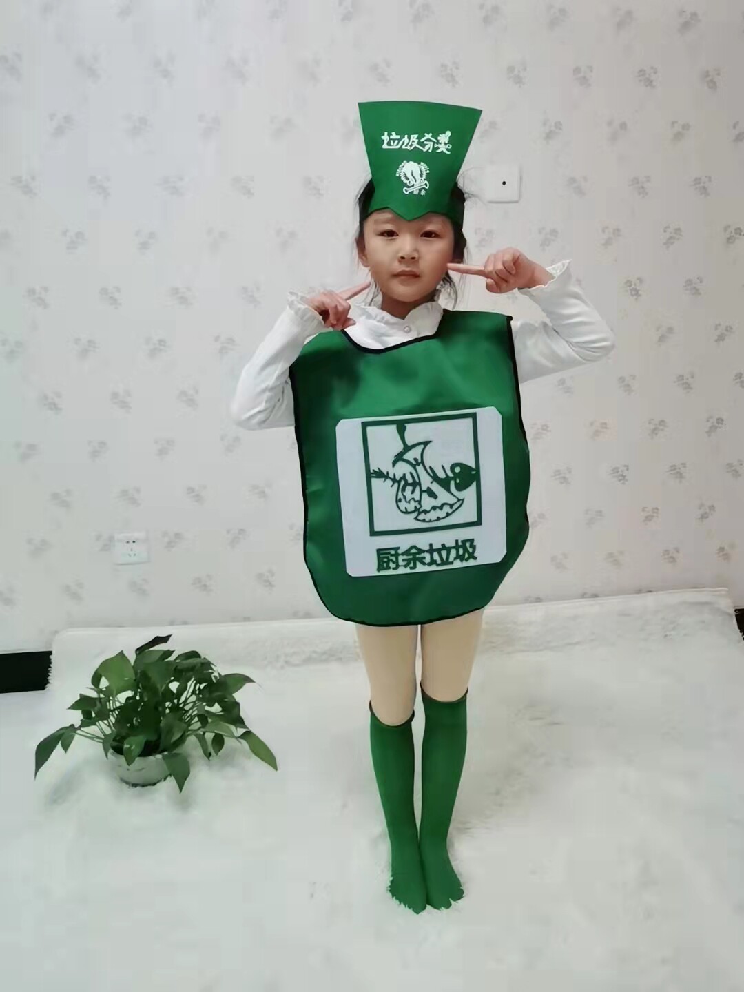 儿童垃圾分类服装道具衣服环保垃圾桶马甲走秀服幼儿园话剧表演服