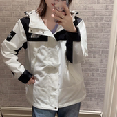 THENORTHFACE北面经典 黑白防风水露营徒步连帽情侣冲锋衣NJ3BQ01J