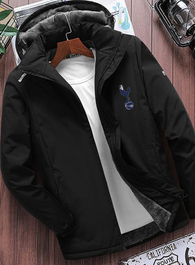 热刺队球迷纪念品冬装棉服外套