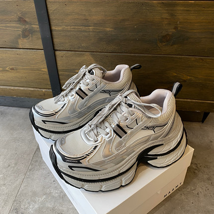 增高7cm厚底老爹鞋女2026春季新款小个子百搭时尚透气休闲运动鞋