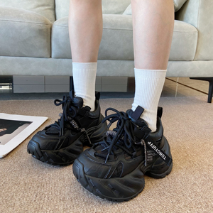 最高厚底老爹鞋女2025秋季新款小个子轻便休闲运动鞋百搭时尚潮鞋