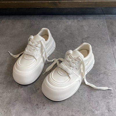 厚底真皮增高小白鞋休闲板鞋