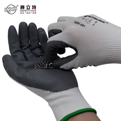 赛立特NBR-001 通用劳保防护手套 白色尼龙内胆衬里 掌浸丁腈发泡