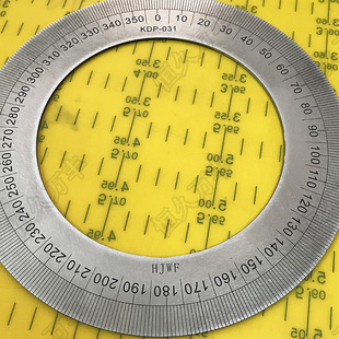 刻度盘360度不锈钢刻度盘手轮量角器200x130x2 B005直销 恒久万丰