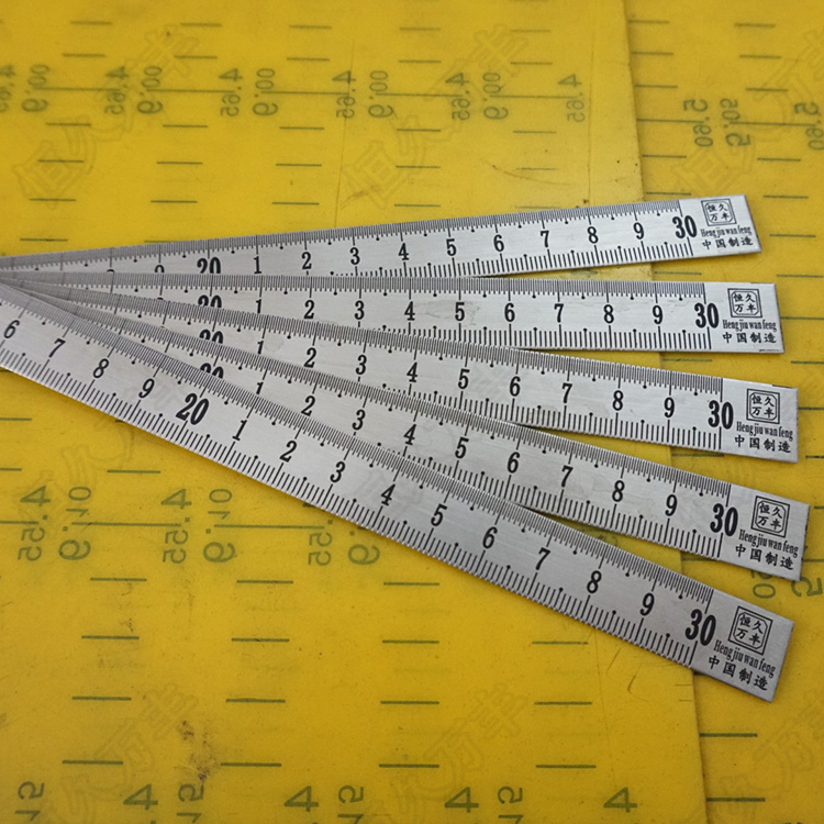 30厘米单边05高精度正序钢尺刻度尺三十公分量具15x1直销恒久万丰