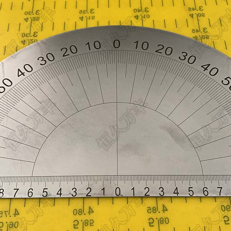品中分半圆刻度盘对称机械配套件度数圆盘280x0X2 D030直销恒久促