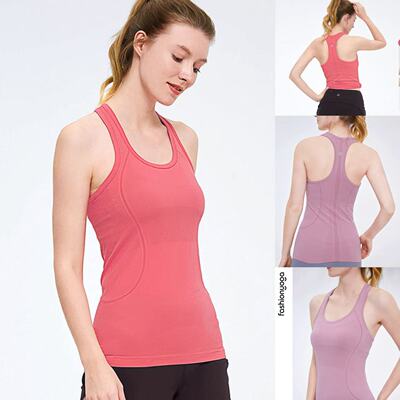 凡圣瑜伽运动背心女紧身显瘦吸汗透气跑步健身跑步上衣外穿F10223