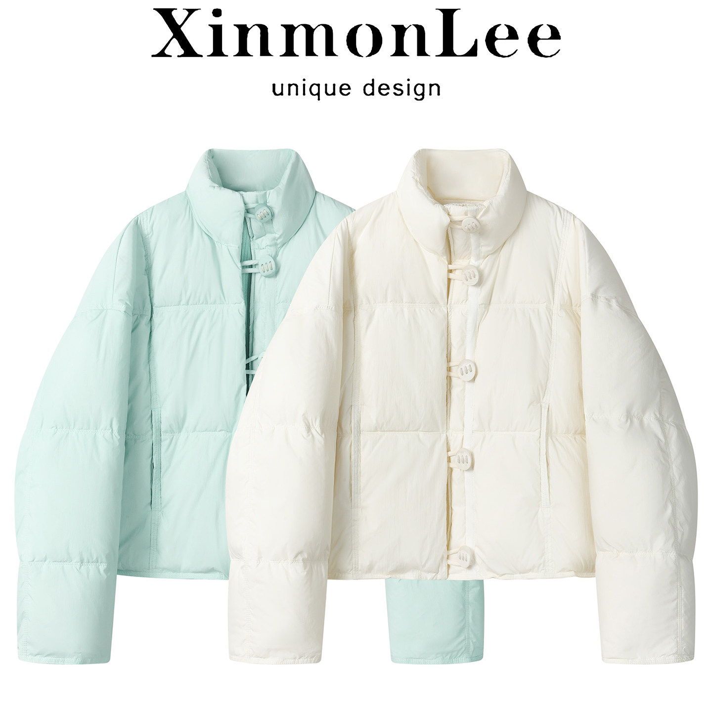 XinmonLee2025冬季新款立领短款羽绒服轻薄保暖宽松面包服百搭