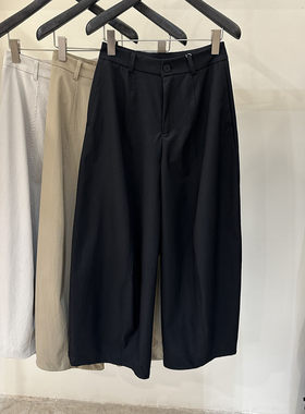 小个子高腰九分裤直筒裤女2026春季新款韩版宽松显瘦百搭休闲裤子