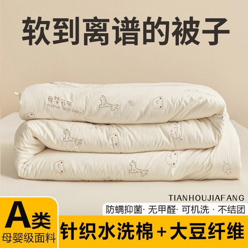 全棉大豆被被芯冬季被子冬被加厚