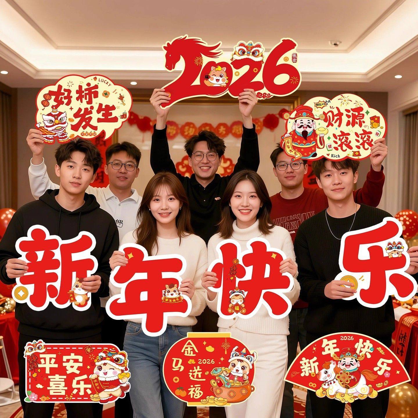 新年氛围布置装饰元旦迎