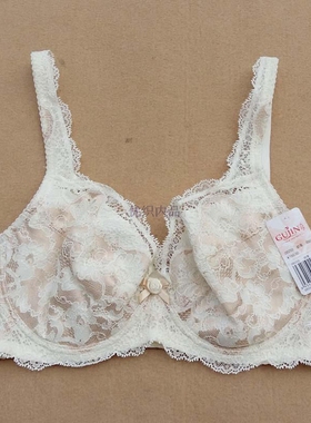 2件包邮古今正品4排扣蕾丝薄膜杯大胸型侧收聚拢文胸0B250