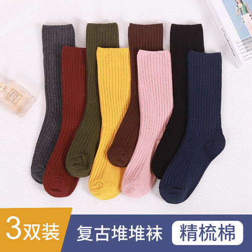 堆堆袜简约日系纯棉袜子女春夏季