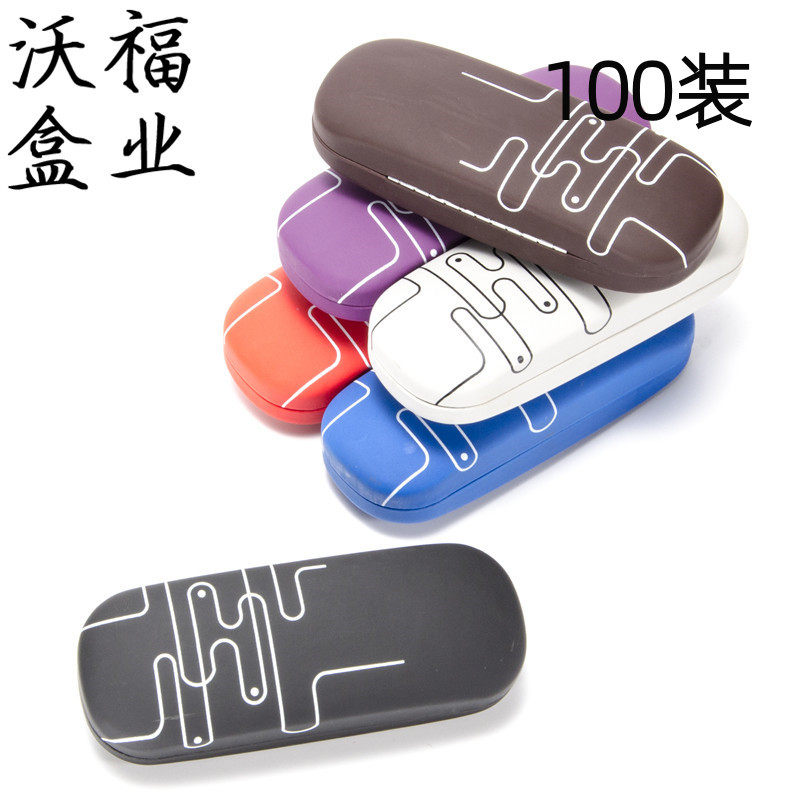 高档时尚pvc眼镜盒 皮质铁皮眼睛盒个性光学近视镜眼镜盒定制logo