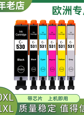 适用佳能ts8750墨盒Canon ts8751打印机PGI-530/531黑彩色墨水盒